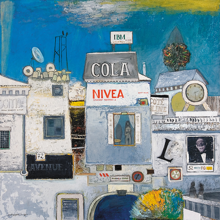 cola oil on canvas